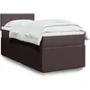 vidaXL Sommier à lattes de lit avec matelas Marron foncé 90x200 cm