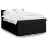 vidaXL Sommier à lattes de lit avec matelas Noir 140x200 cm Tissu