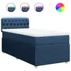 vidaXL Sommier à lattes de lit avec matelas Bleu 140x200 cm Tissu