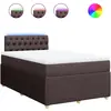 vidaXL Sommier à lattes de lit avec matelas Marron foncé 120x200 cm