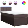 vidaXL Sommier à lattes de lit avec matelas Marron foncé 120x200 cm
