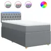 vidaXL Sommier à lattes de lit avec matelas gris clair 80x200 cm tissu