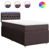 vidaXL Sommier à lattes de lit avec matelas Marron foncé 80x200 cm