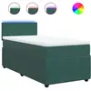 vidaXL Sommier à lattes de lit et matelas Vert foncé 80x200 cm Velours