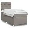 vidaXL Sommier à lattes de lit avec matelas Taupe 90x200 cm Tissu