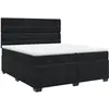 vidaXL Sommier à lattes de lit et matelas Noir 200x200 cm Velours