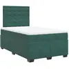 vidaXL Sommier à lattes de lit et matelas Vert foncé 200x200cm Velours