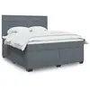 vidaXL Sommier à lattes de lit et matelas Gris foncé 180x200cm Velours