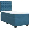 vidaXL Sommier à lattes de lit et matelas bleu 180x200 cm velours
