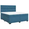 vidaXL Sommier à lattes de lit et matelas bleu 180x200 cm velours