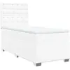 vidaXL Sommier à lattes de lit avec matelas Blanc 90x190 cm Similicuir