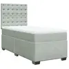 vidaXL Sommier à lattes de lit et matelas Gris clair 80x200 cm Velours