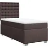 vidaXL Sommier à lattes de lit avec matelas Marron foncé 140x190 cm