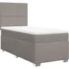 vidaXL Sommier à lattes de lit avec matelas Taupe 180x200 cm Tissu