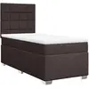vidaXL Sommier à lattes de lit avec matelas Marron foncé 180x200 cm