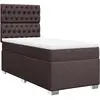 vidaXL Sommier à lattes de lit avec matelas Marron foncé 180x200 cm