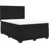 vidaXL Sommier à lattes de lit avec matelas Noir 140x190 cm Velours