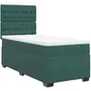 vidaXL Vidaxl Sommier À Lattes De Lit Avec Matelas Vert Foncé 100x200 Cm