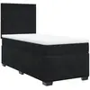 vidaXL Sommier à lattes de lit avec matelas Noir 100x200 cm Velours