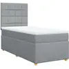 vidaXL Sommier à lattes de lit avec matelas Gris clair 160x200cm Tissu
