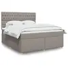 vidaXL Sommier à lattes de lit avec matelas Taupe 180x200 cm Tissu