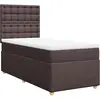 vidaXL Sommier à lattes de lit avec matelas Marron foncé 140x200 cm