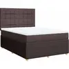 vidaXL Sommier à lattes de lit avec matelas Marron foncé 140x190 cm