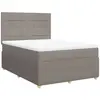 vidaXL Vidaxl Sommier À Lattes De Lit Avec Matelas Taupe 140x190 Cm Tissu