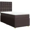 vidaXL Sommier à lattes de lit avec matelas Marron foncé 120x200 cm