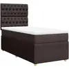 vidaXL Sommier à lattes de lit avec matelas Marron foncé 120x200 cm