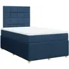vidaXL Sommier à lattes de lit avec matelas Bleu 120x200 cm Tissu