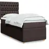 vidaXL Sommier à lattes de lit avec matelas Marron foncé 90x200 cm