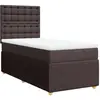 vidaXL Vidaxl Sommier À Lattes De Lit Avec Matelas Marron Foncé 90x200 Cm