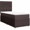 vidaXL Vidaxl Sommier À Lattes De Lit Avec Matelas Marron Foncé 90x200 Cm