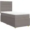 vidaXL Vidaxl Sommier À Lattes De Lit Avec Matelas Taupe 90x200 Cm Tissu