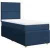 vidaXL Sommier à lattes de lit avec matelas Bleu 100x200 cm Tissu