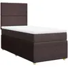 vidaXL Sommier à lattes de lit avec matelas Marron foncé 90x200 cm