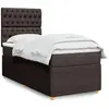 vidaXL Vidaxl Sommier À Lattes De Lit Avec Matelas Marron Foncé 90x190 Cm