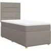 vidaXL Sommier à lattes de lit avec matelas Taupe 90x190 cm Tissu