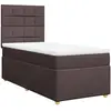 vidaXL Sommier à lattes de lit avec matelas Marron foncé 90x200 cm