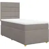 vidaXL Sommier à lattes de lit avec matelas Taupe 90x200 cm Tissu