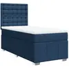 Sommier à lattes de lit avec matelas Bleu 200x200 cm Tissu Vidaxl Bleu