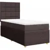 vidaXL Sommier à lattes de lit avec matelas Marron foncé 90x190 cm