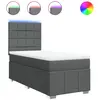 vidaXL Sommier à lattes de lit avec matelas Gris foncé 120x200cm Tissu