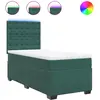 vidaXL Sommier à lattes de lit avec matelas Vert foncé 100x200 cm