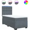 vidaXL Sommier à lattes de lit et matelas Gris foncé 180x200cm Velours