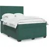 vidaXL Sommier à lattes de lit et matelas Vert foncé 140x200cm Velours