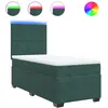 vidaXL Sommier à lattes de lit et matelas Vert foncé 140x200cm Velours