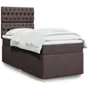 vidaXL Sommier à lattes de lit avec matelas Marron foncé 90x200 cm
