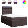 vidaXL Sommier à lattes de lit avec matelas Marron foncé 120x200 cm